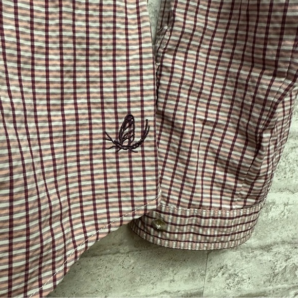 ORVIS checkered button down women’s size large pink - Picture 4 of 6